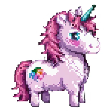 Bearded pink unicorn sticker