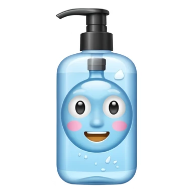 nettoyant visage avec ecriture sticker