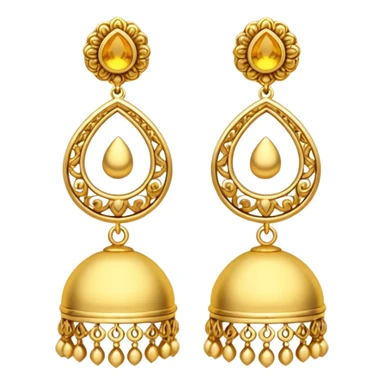 gold jhumka earring sticker