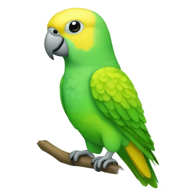 Green and yellow parakeet sticker
