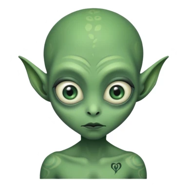 alien with tattoo  sticker