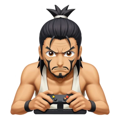 Kenpachi play competer games sticker