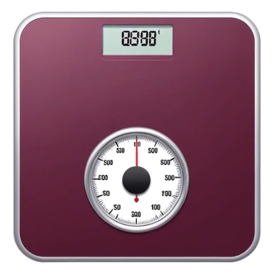body weight scale Burgundy sticker