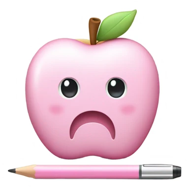 Ipad with cute case and pastel pink background and pastel pink apple pencil sticker