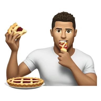 Ronaldo eating pie sticker