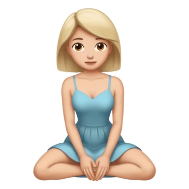 Woman on hands and knees sticker