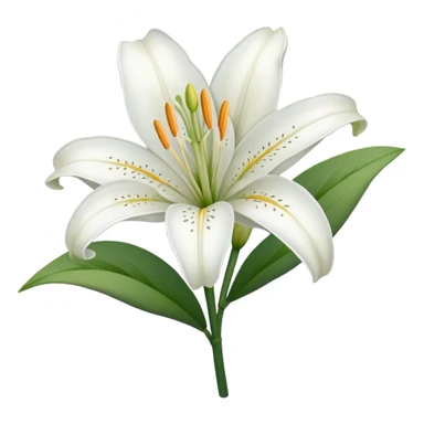 White Lily emoji sticker
