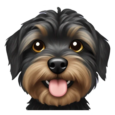 Black Yorkiepoo  sticker