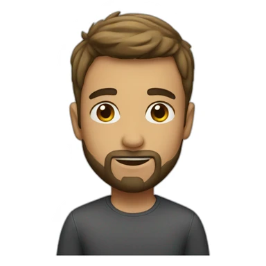 Lean boy with height and small beard sticker