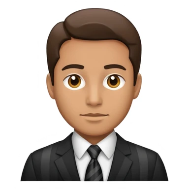 man wearing a suit with black horizontal stripes sticker