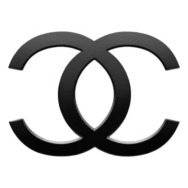 Chanel logo black and white sticker