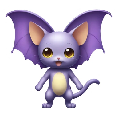 Kawaii Cat-Bat-Butterfly-Pokémon-Fakémon Full Body sticker