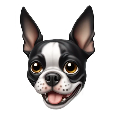 Boston terrier with underbite sticker