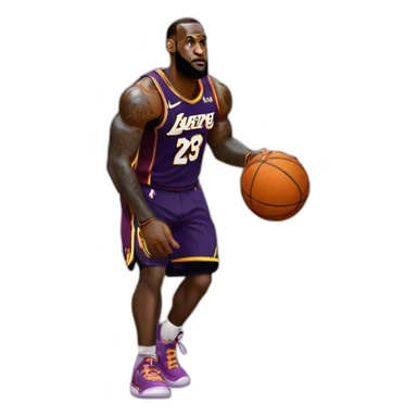 LeBron James en train de marquer un panier sticker