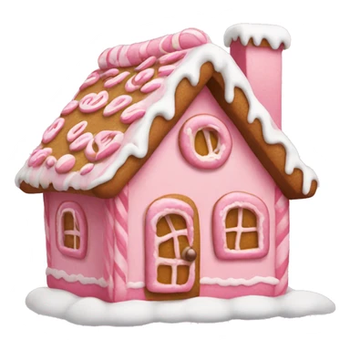 pink gingerbread house sticker