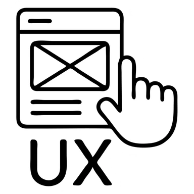 UX design icon, 24 by 24 px, 1 px stroke sticker
