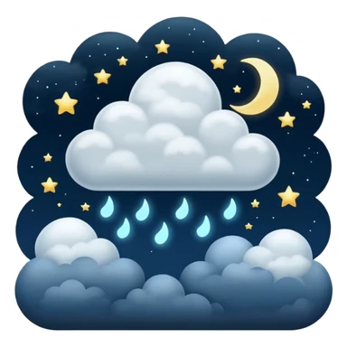 cloudy night sticker