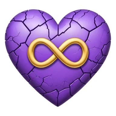 Purple hurt and infinity simble in up to the heart  sticker