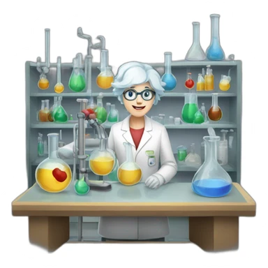Laboratoire de chimie sticker