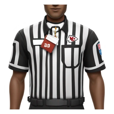 NFL Referee with Chiefs logo sticker