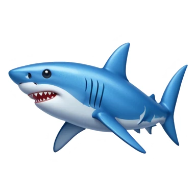 glitter azul-marinho tubarão sticker