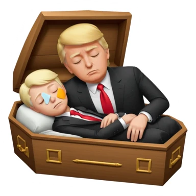 donald trump sleeping in coffin sticker