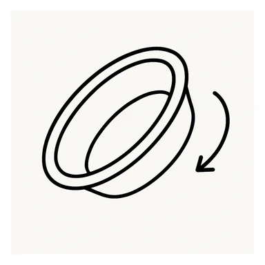 Bacino ruotato in senso orario sticker