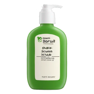 bottle of scalp scrub with label sticker