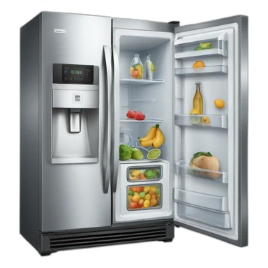 un frigo et une caméra à l'intérieur sticker