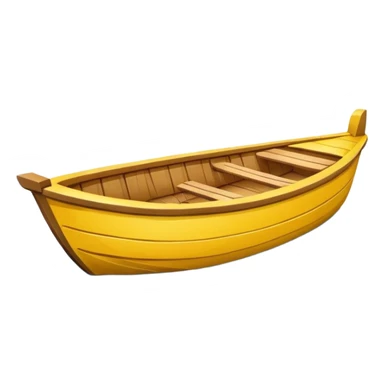 yellow boat in cartoon  sticker