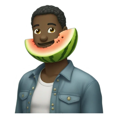🧑🏿‍🦲mit Melone auf dem Kopf sticker