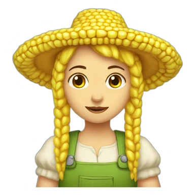 Corn girl sticker