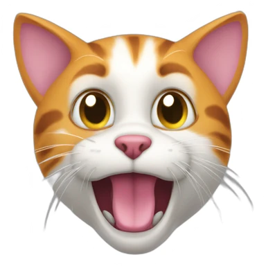 Goofy ahh kitty with silly tangue sticker