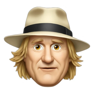Gerard depardieu with hat sticker
