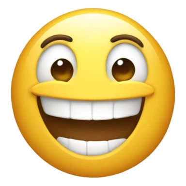 mischievous smiling emoji with legs sticker