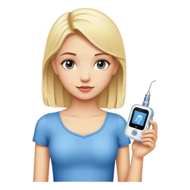 Omnipod insulin pump on a blonde girl sticker