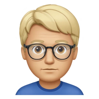 Man metis glasses blond hairs sticker