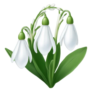 Snowdrop flower sticker