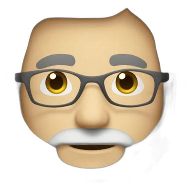 astronaut beard caucasian-man white-glasses sticker