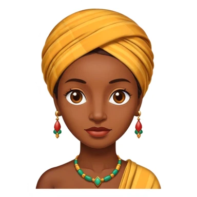 Femme Antillaise originaire de Martinique avec du madras sticker