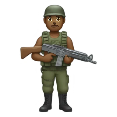 militar fusilero rambo sticker