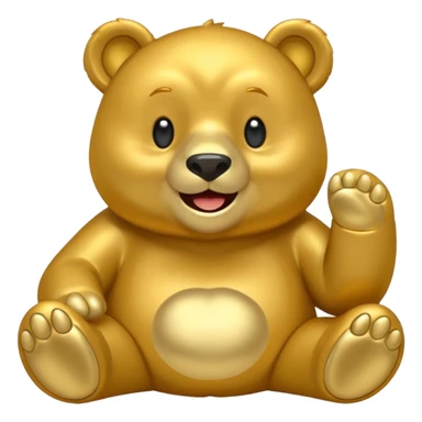 Oso dorado animatronico feliz sticker