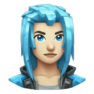 Minecraft Articuno Cyberpunk Head sticker