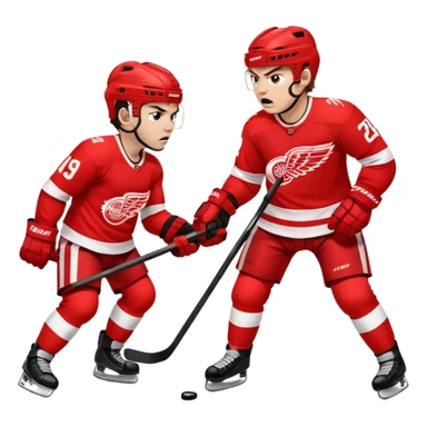 Detroit red wings fighting Philadelphia flyers sticker
