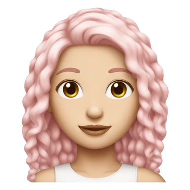 Light Pink hair white girl sticker