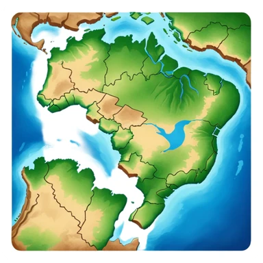 Map of Brazil sticker