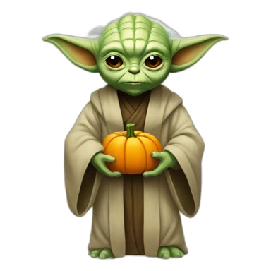 Yoda citrouilles sticker