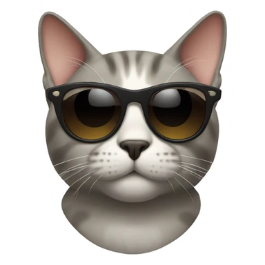 Cat with sunglasses sticker