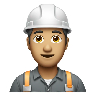 construction worker with blueprint sticker