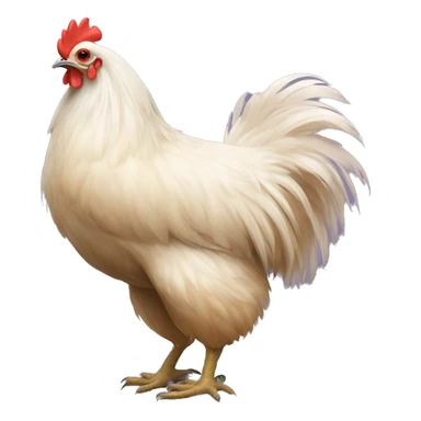 silkie chicken full body sticker